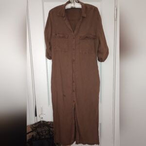 EUC ANTHROPOLOGIE CLOTH & STONE Maxi Shirt Dress / Tunic. Large